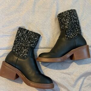 Black and Brown Women's Ankle Boots